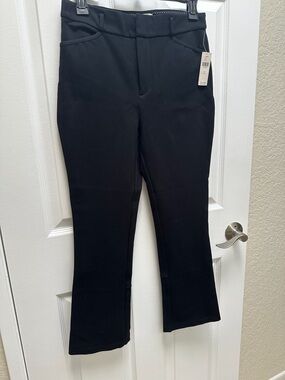 Anthropologie Black Ankle-Length Cropped Dress Pants